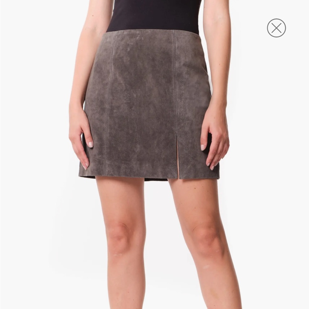 BLANKNYC genuine suede skirt in grey